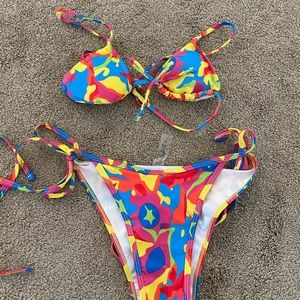 NWT Shein Color splash bikini